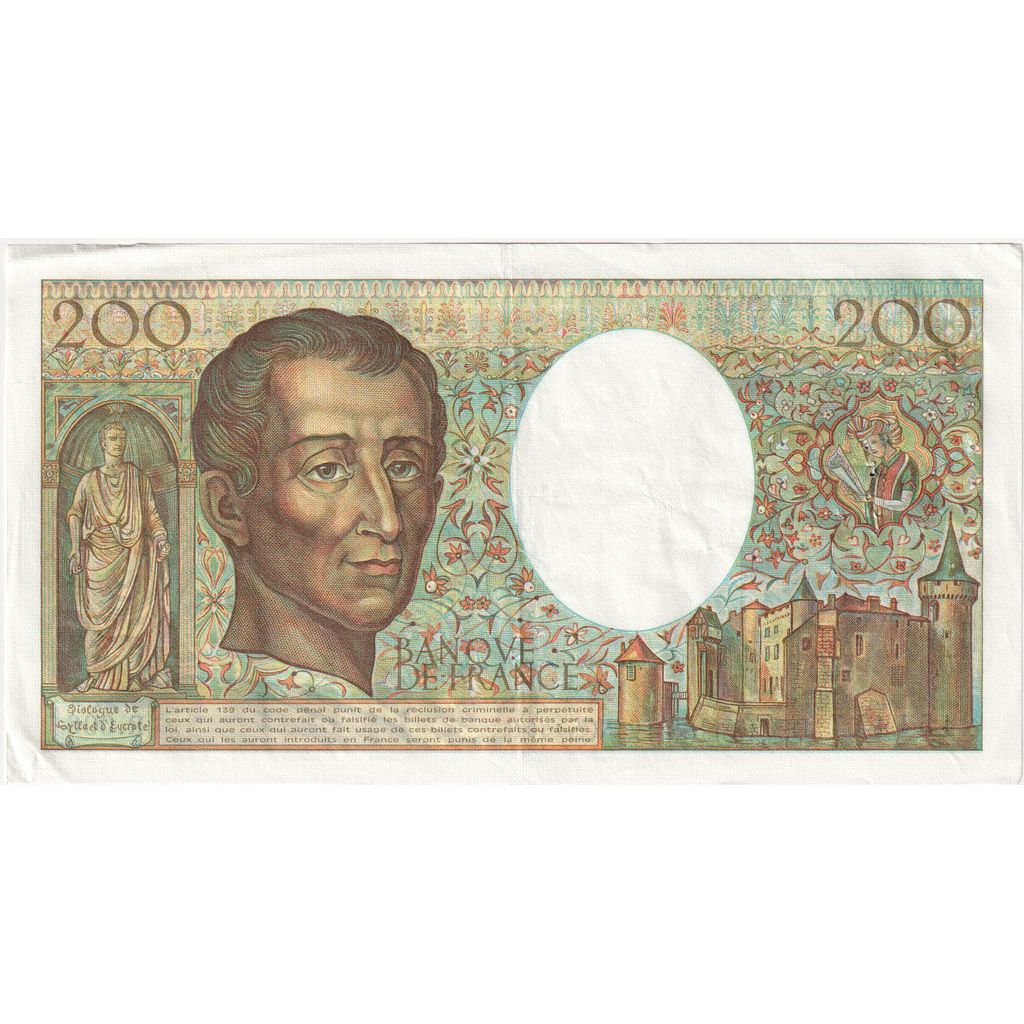 Francja, 200 Francs, Montesquieu, 1981, R.006, AU(50-53)