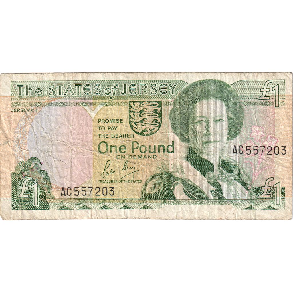 Jersey, 1 Pound, UNDATED (2000), VF(20-25)