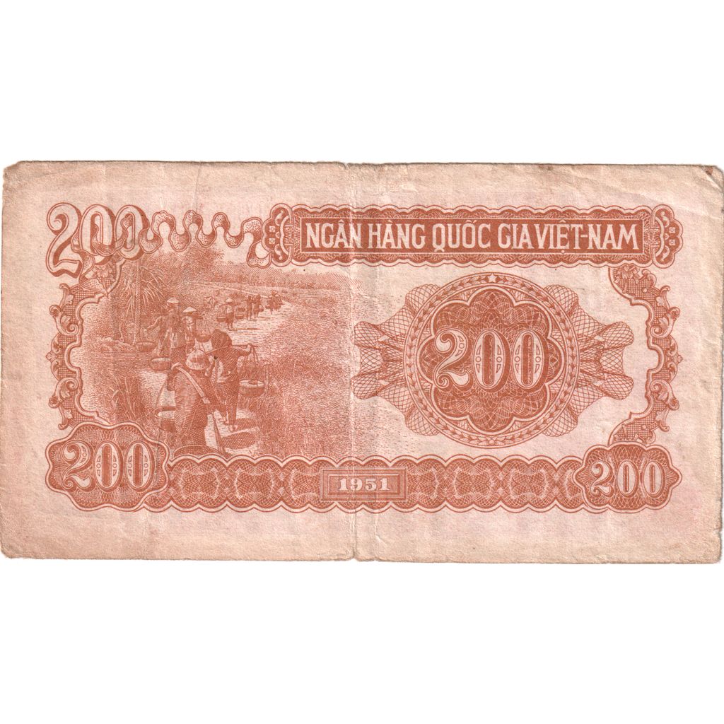 Vietnam, 200 D<ox>ng, 1951, VG(8-10)