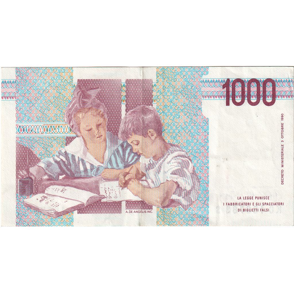 Italia, 1000 Lire, 1990-10-03, BB+