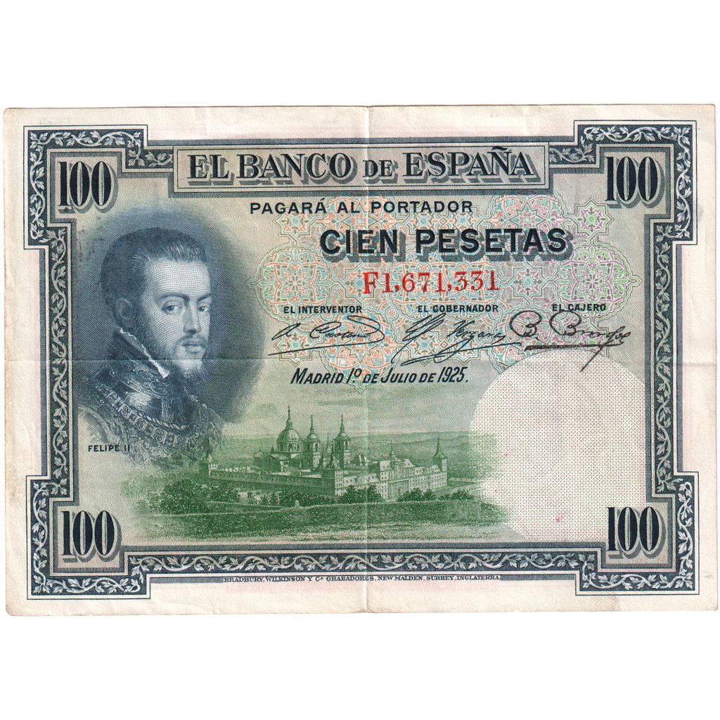 Spagna, 100 Pesetas, 1925-07-01, BB