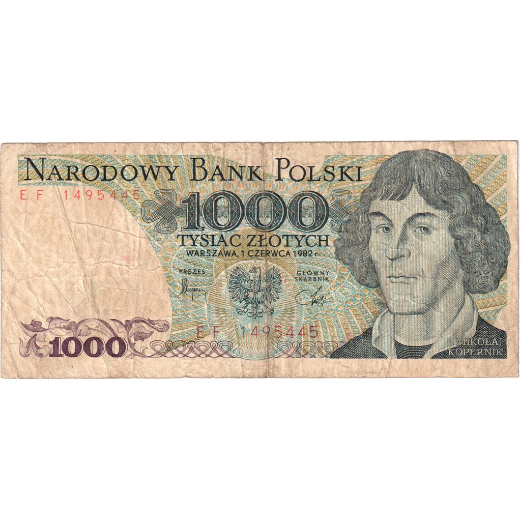 Polónia, 1000 Zlotych, 1982-06-01, VG(8-10)