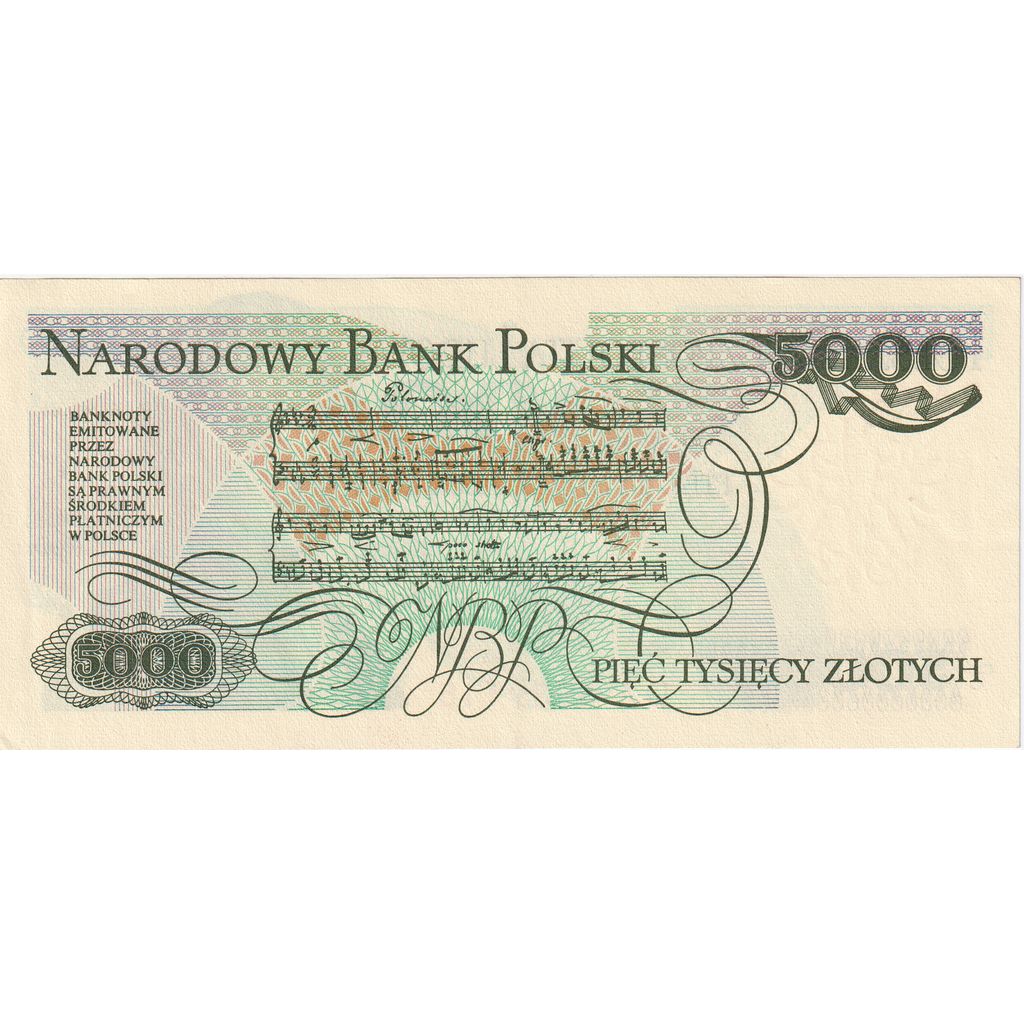 Poland, 5000 Zlotych, 1988-12-01, UNC(65-70)