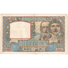 France, 20 Francs, Science et Travail, 1941-12-04, D6923, EF(40-45)