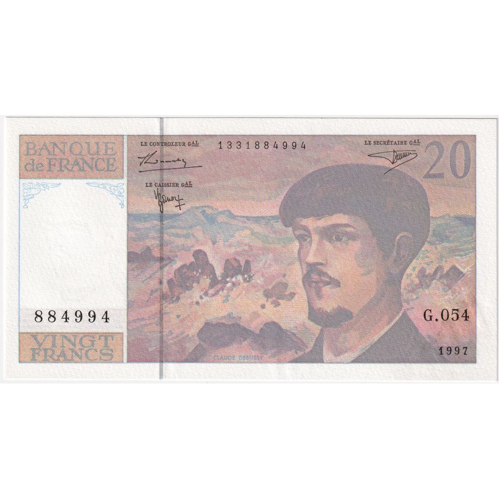 Frankrijk, 20 Francs, Debussy, 1997, G.054, NIEUW