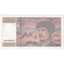 France, 20 Francs, Debussy, 1997, G.054, UNC(65-70)