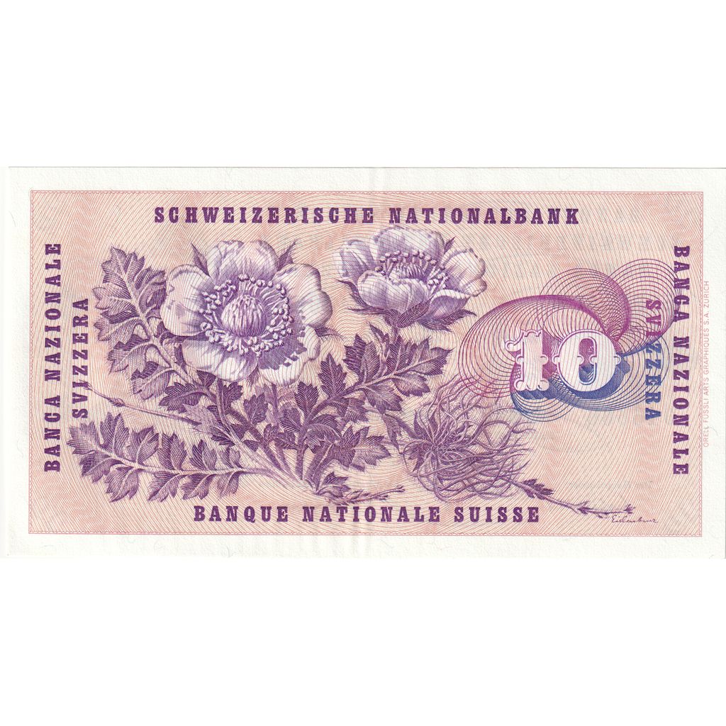 Suiza, 10 Franken, 1977-01-06, UNC