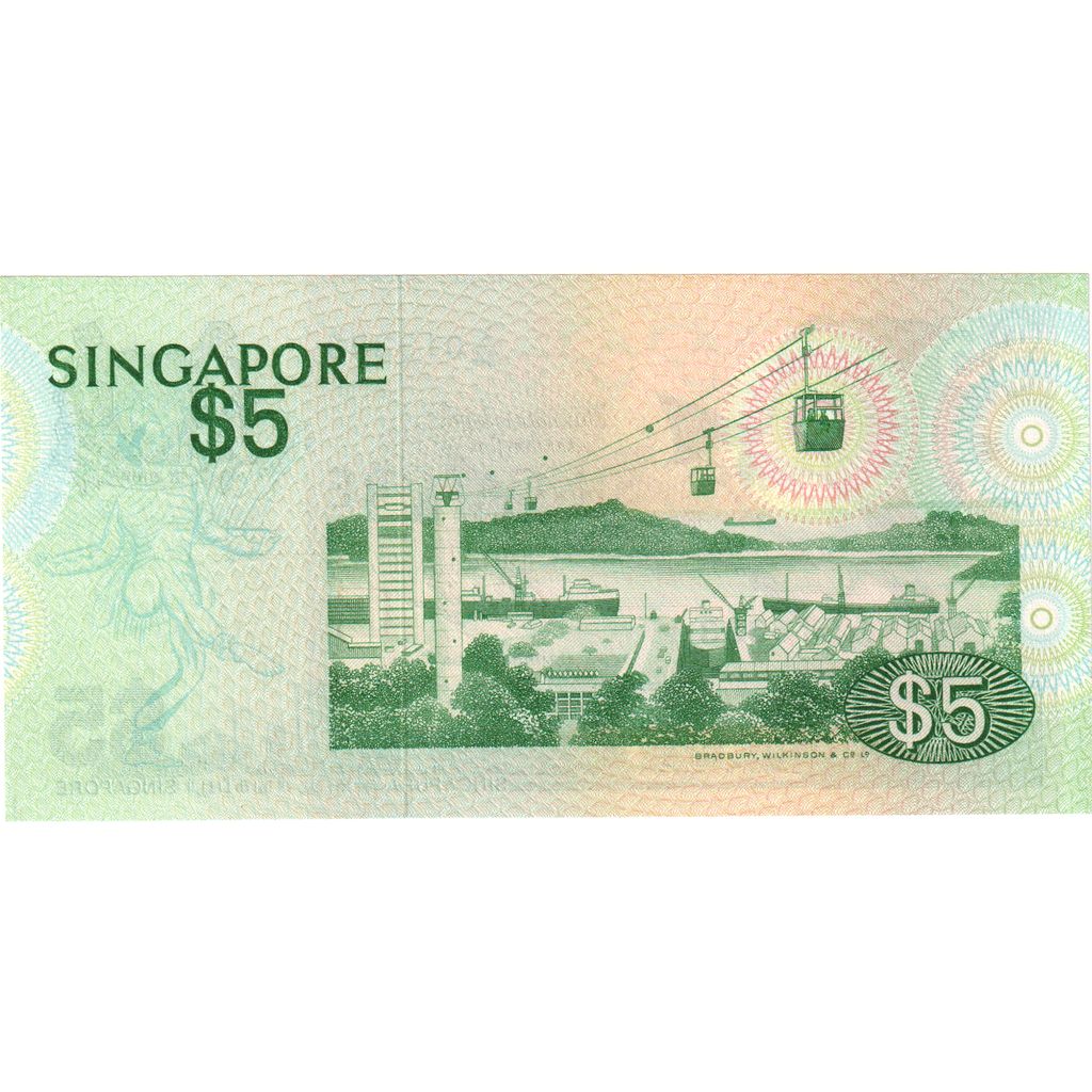 Singapura, 5 Dollars, UNC(65-70)