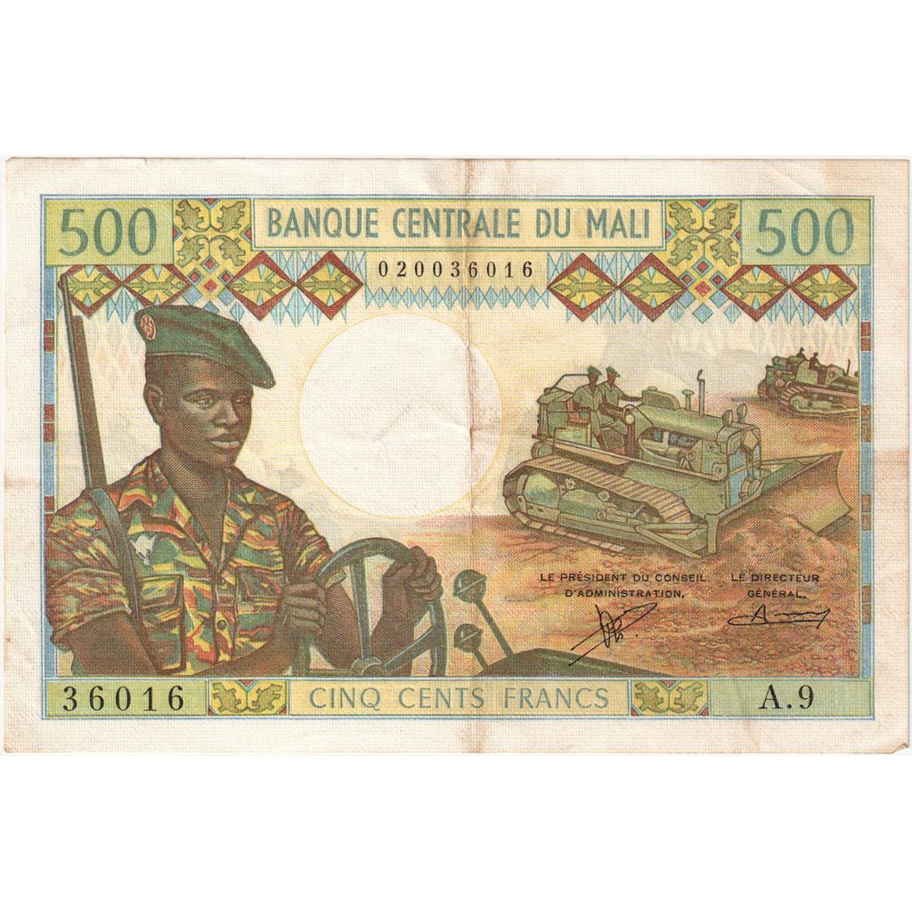 Malí, 500 Francs, BC+