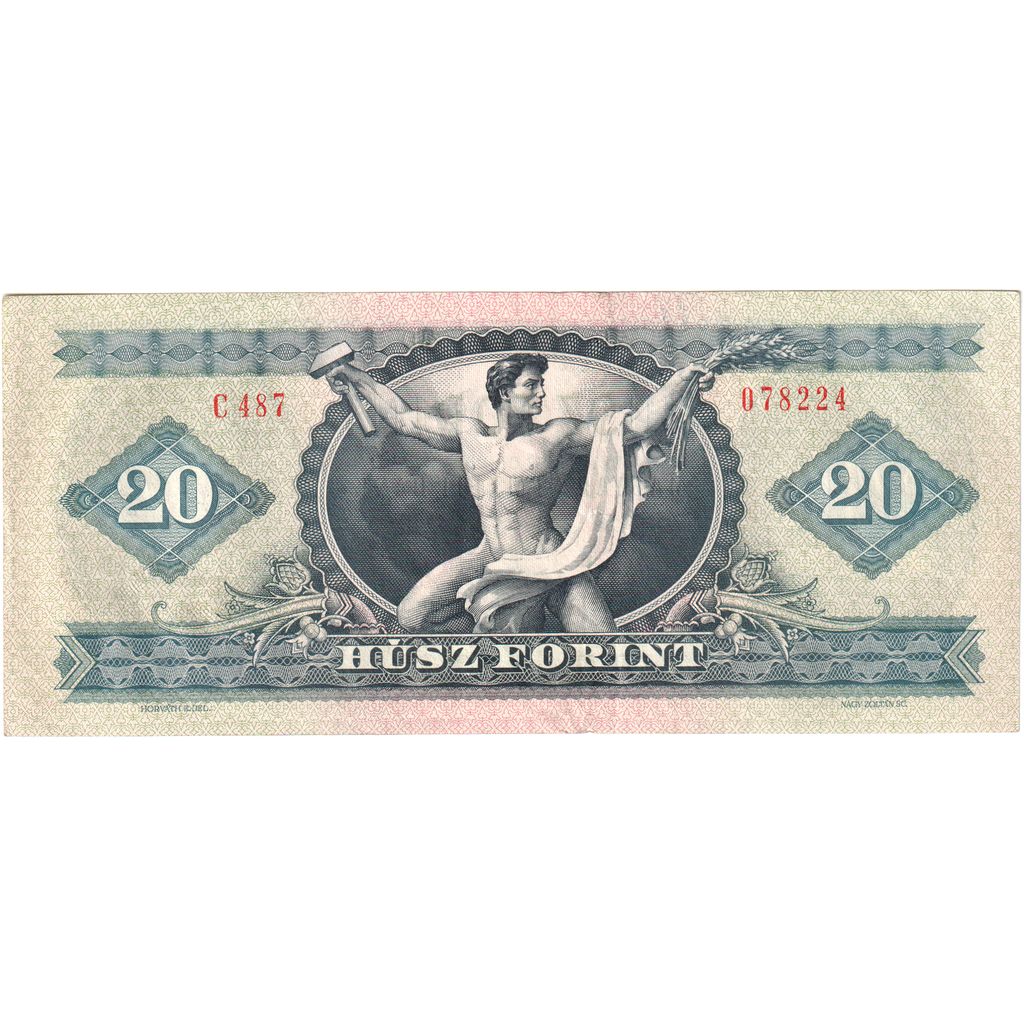 Hungary, 20 Forint, 1975-10-28, AU(55-58)