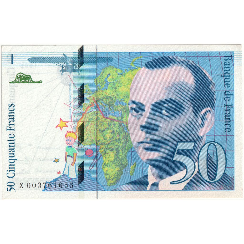 France, 50 Francs, St Exupéry, 1992, X003761655, SUP