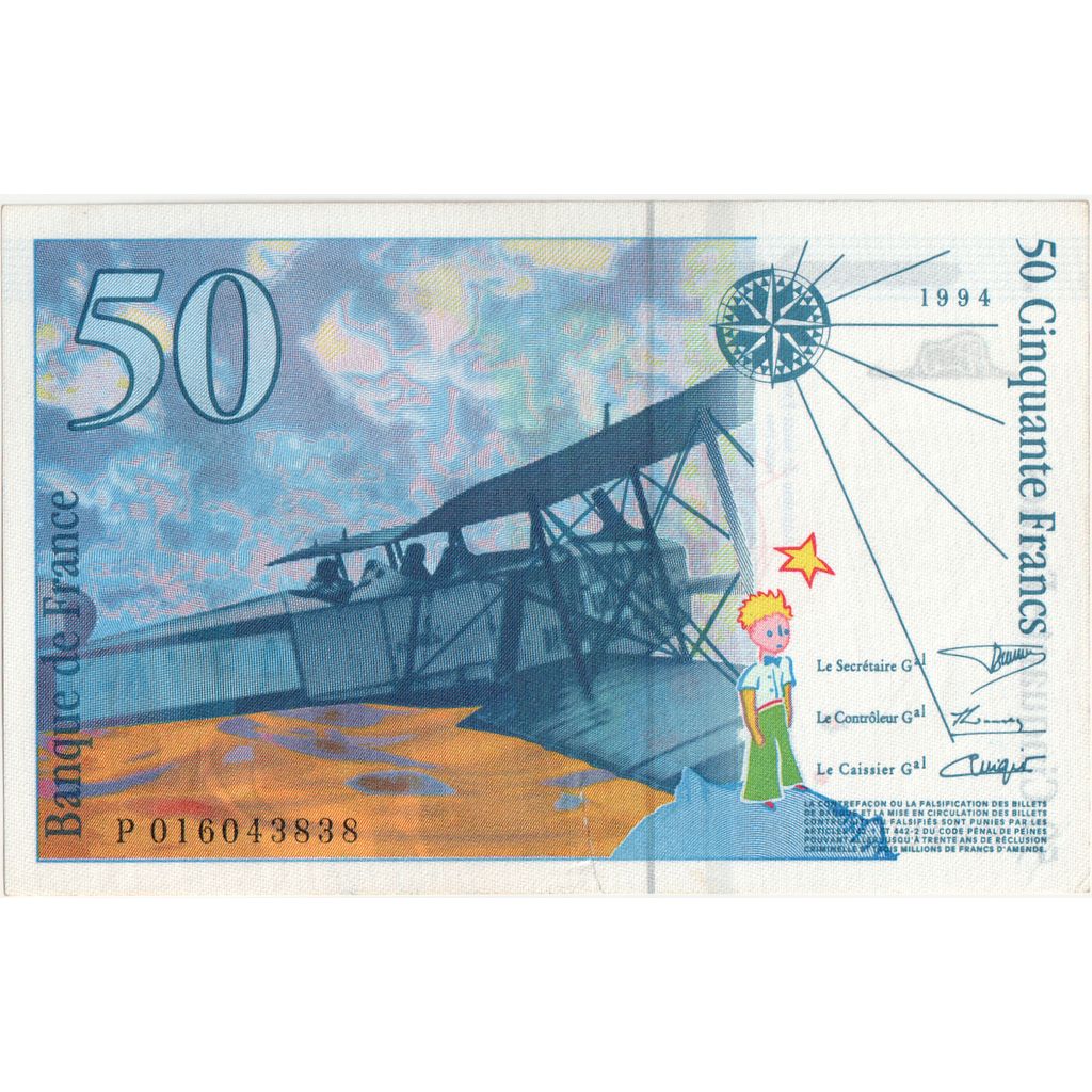 Frankrijk, 50 Francs, St Exupéry, 1994, P016043838, NIEUW