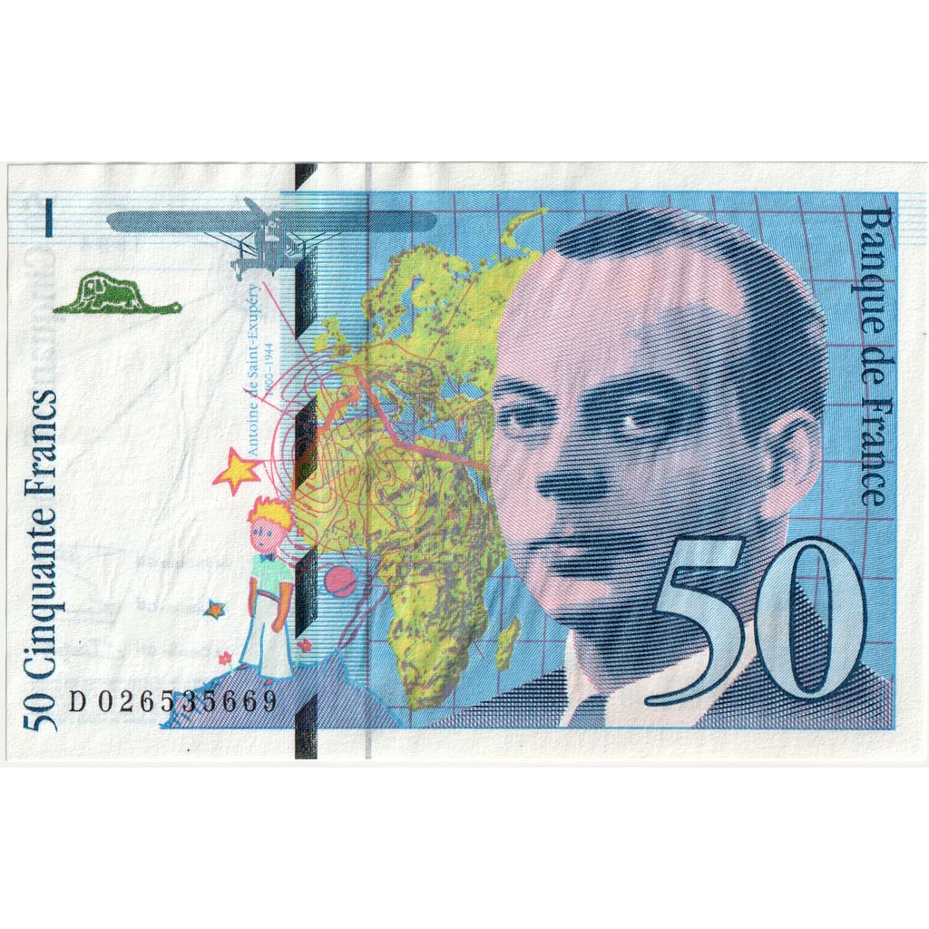 França, 50 Francs, St Exupéry, 1994, D026535669, UNC(65-70)