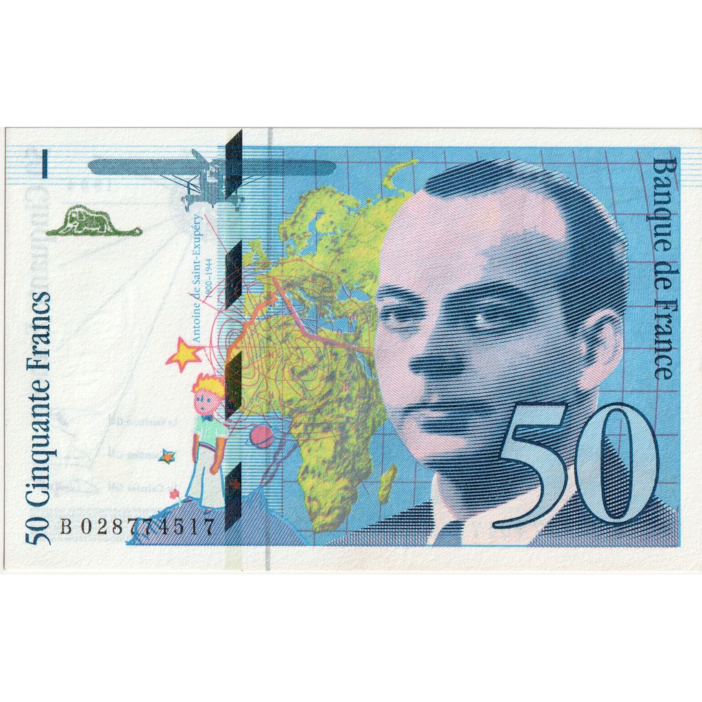 France, 50 Francs, St Exupéry, 1994, B028774517, UNC(65-70)