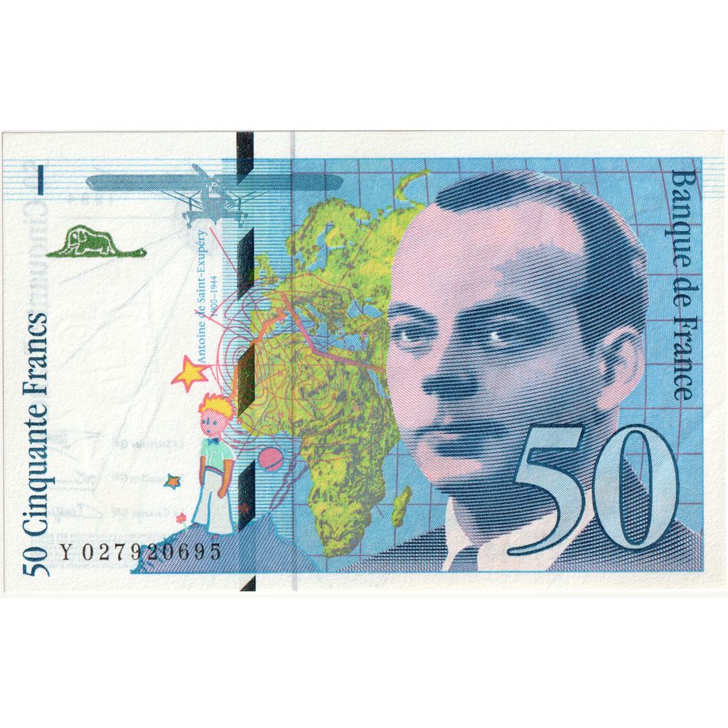 França, 50 Francs, St Exupéry, 1994, Y027920695, UNC(65-70)