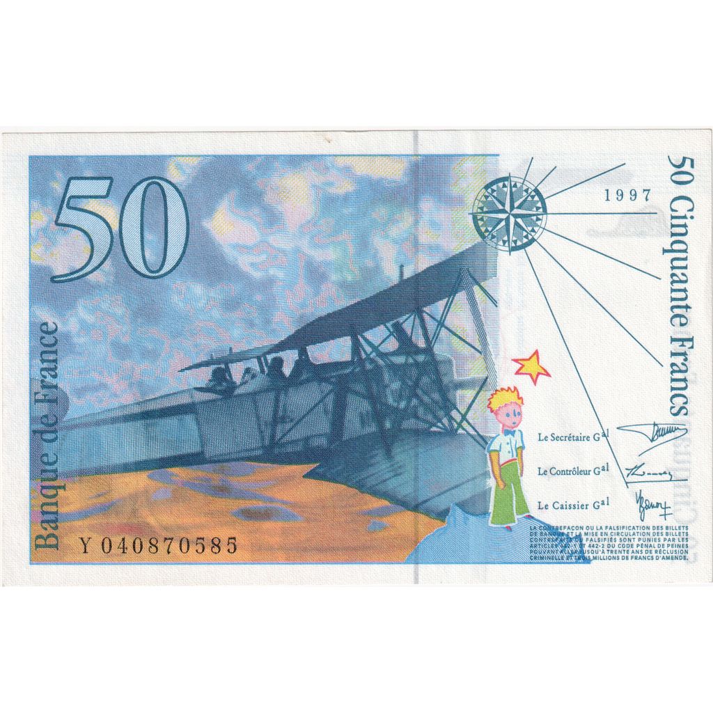 Frankrijk, 50 Francs, St Exupéry, 1997, Y040870585, SPL