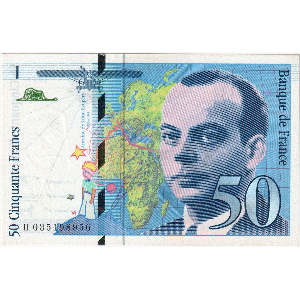 France, 50 Francs, St Exupéry, 1997, H035198956, UNC(63)