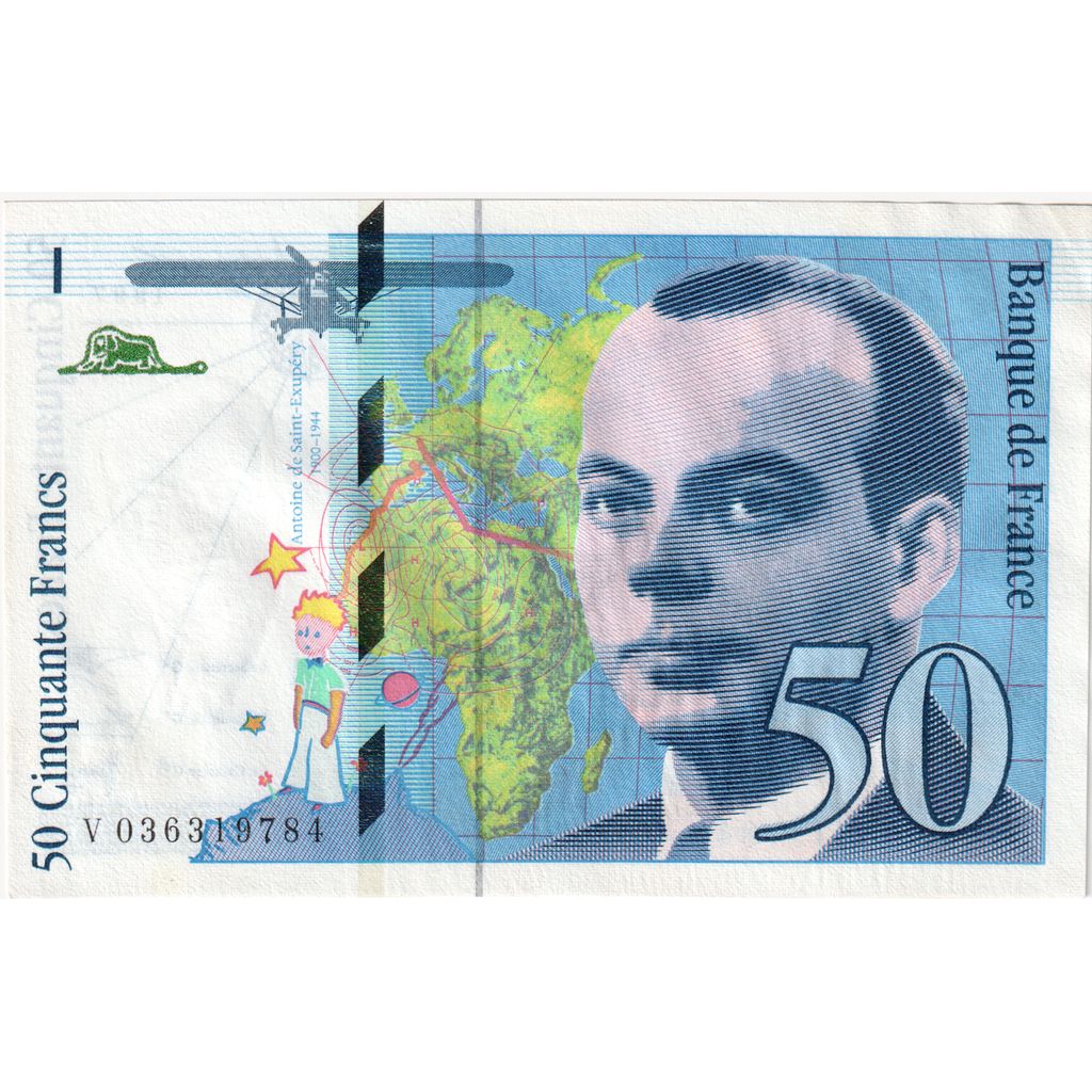 France, 50 Francs, St Exupéry, 1997, V036319784, UNC(63)