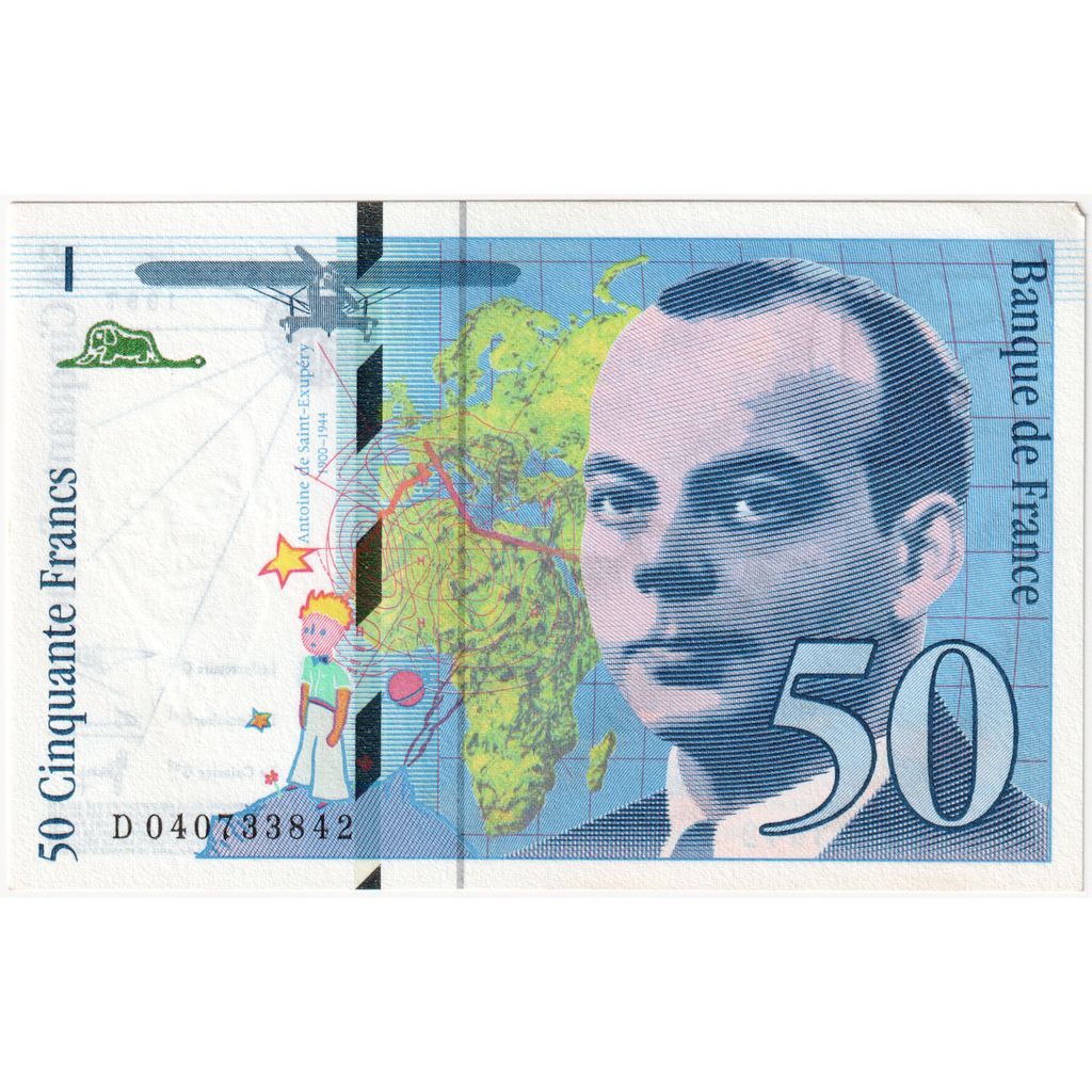France, 50 Francs, St Exupéry, 1997, D040733842, UNC(63)