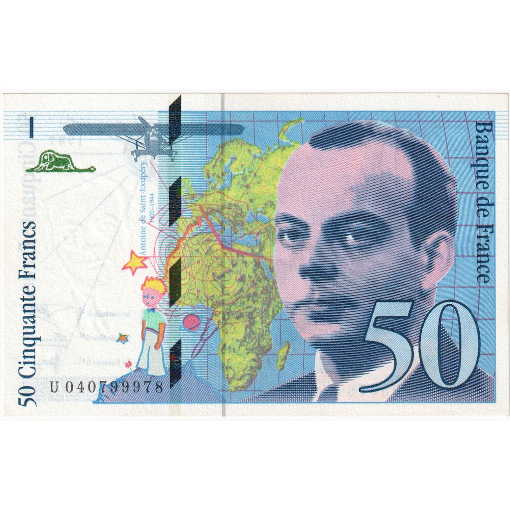France, 50 Francs, St Exupéry, 1997, U040799978, UNC(65-70)