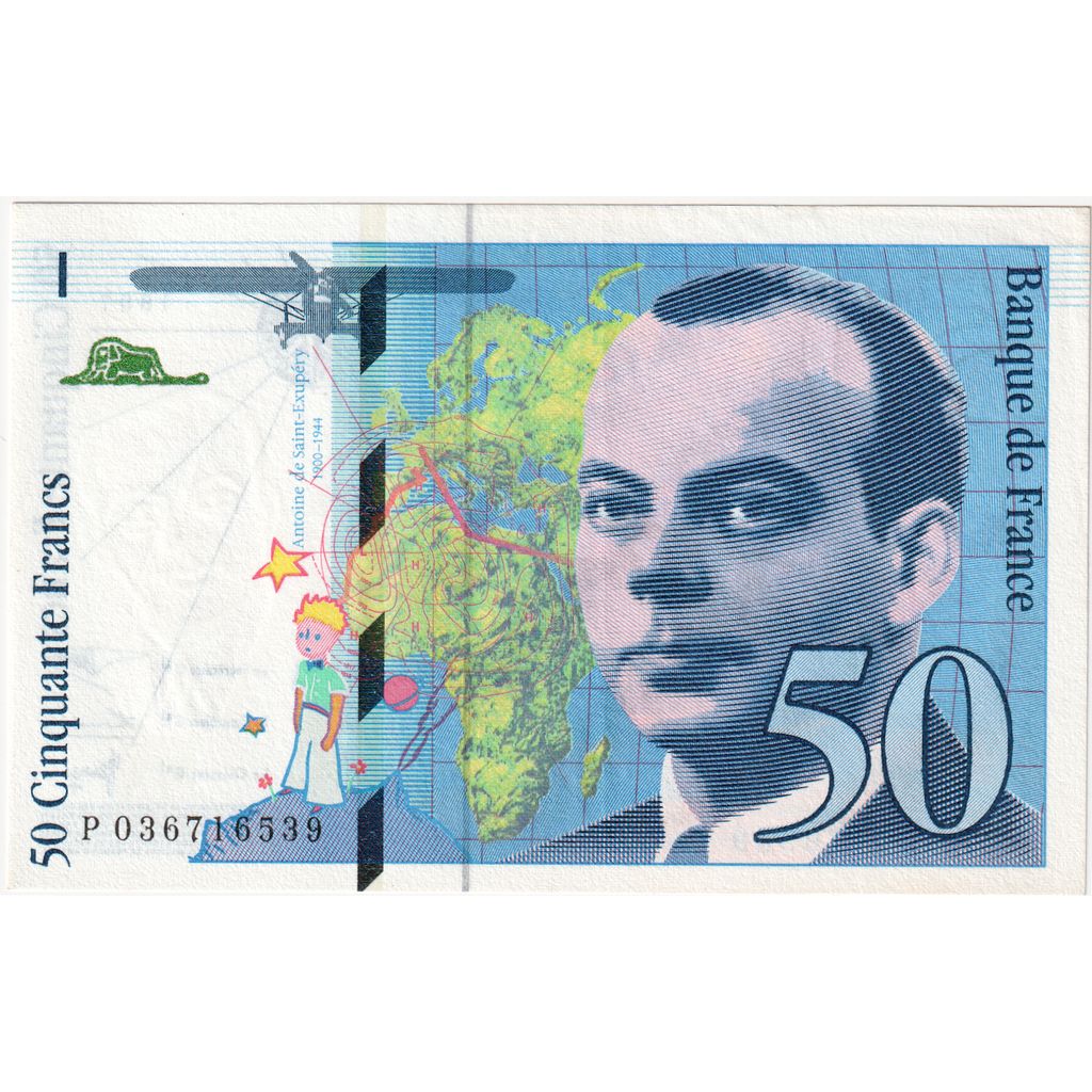France, 50 Francs, St Exupéry, 1997, P036716539, UNC(65-70)
