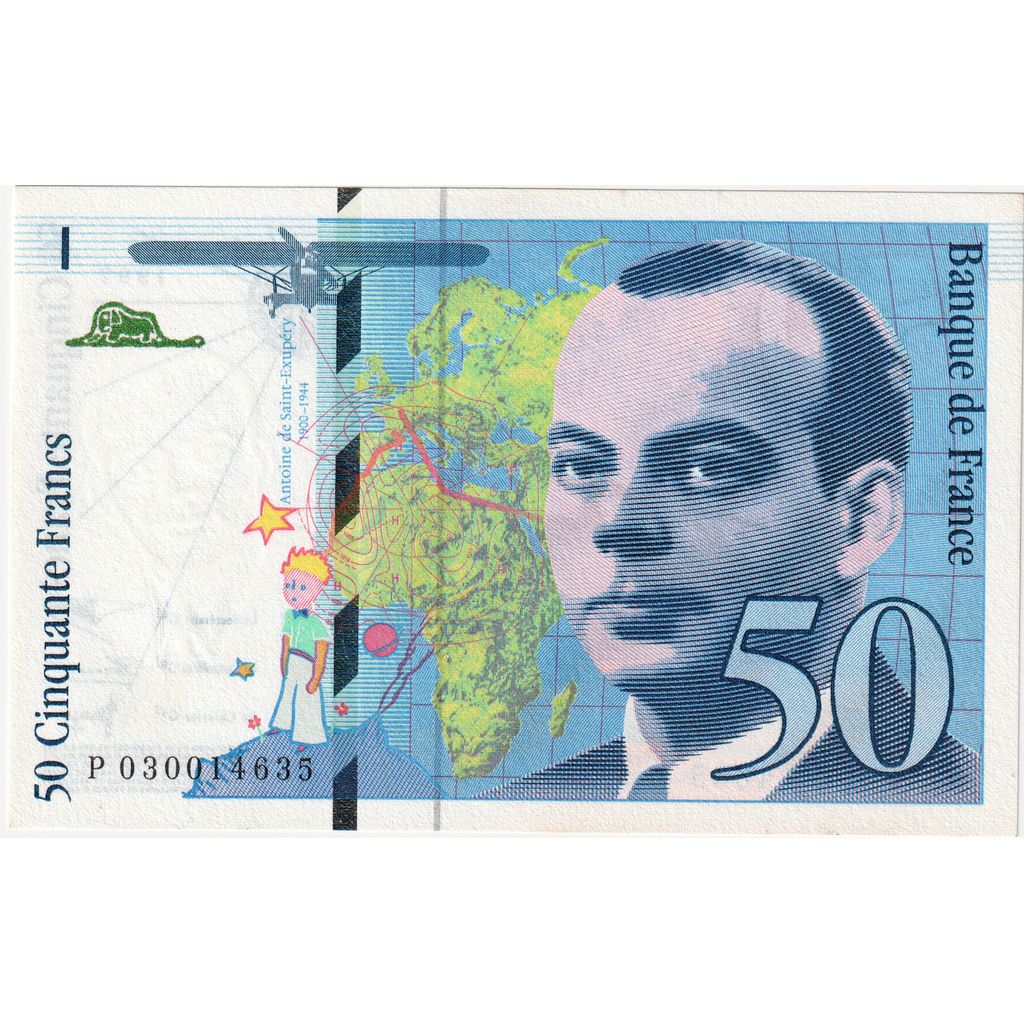 France, 50 Francs, St Exupéry, 1997, P030014635, UNC(65-70)