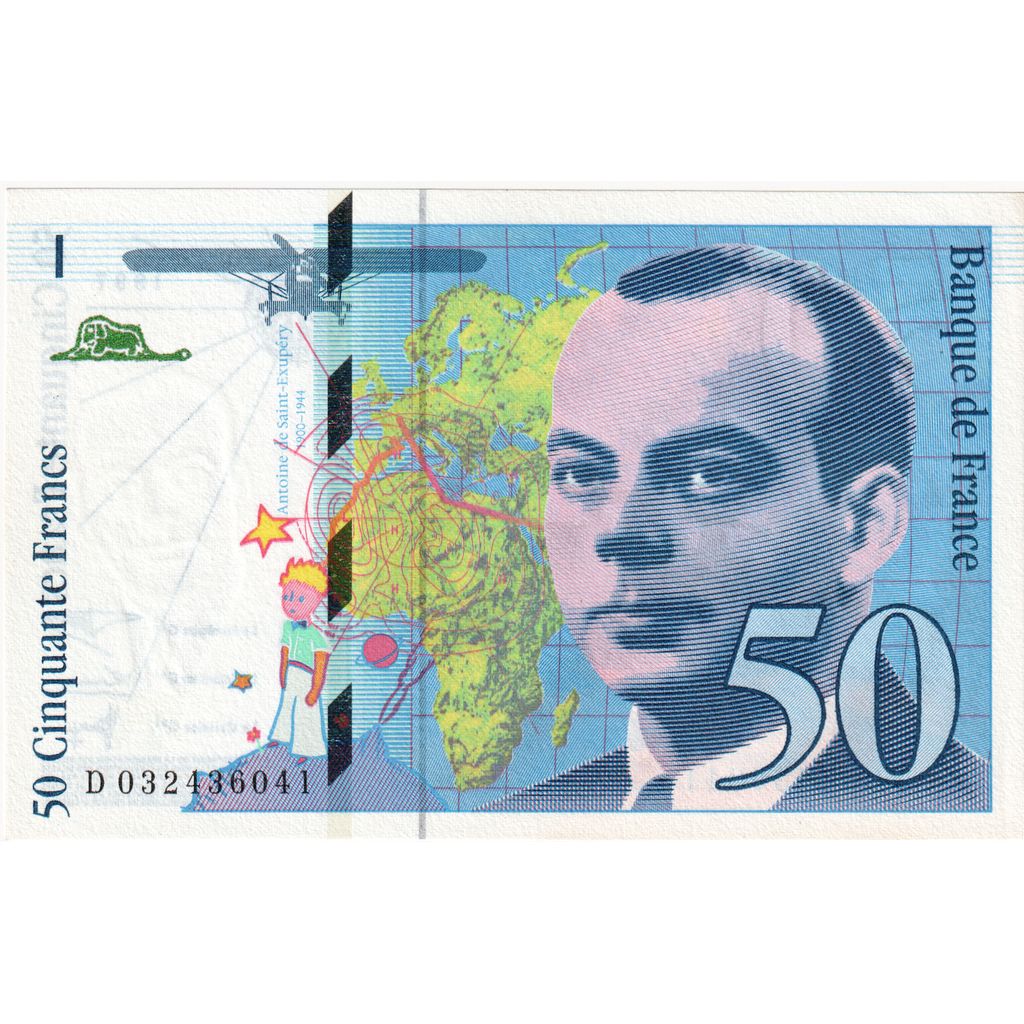France, 50 Francs, St Exupéry, 1997, D032436041, UNC(65-70)