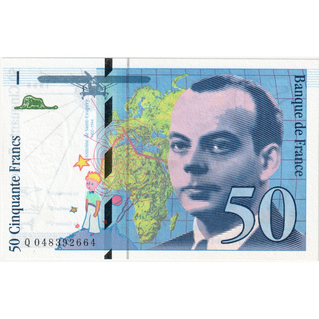 France, 50 Francs, St Exupéry, 1997, Q048392664, UNC(65-70)