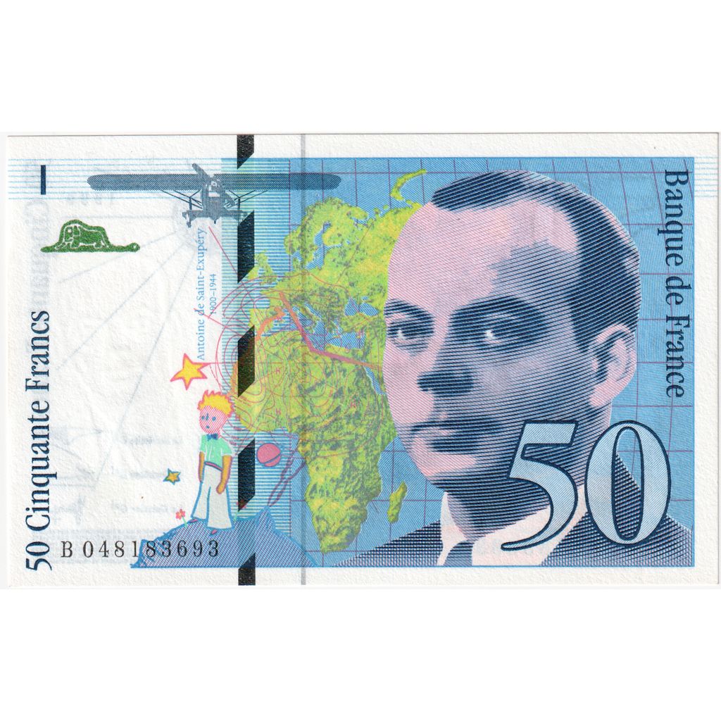 France, 50 Francs, St Exupéry, 1997, B048183693, UNC(65-70)