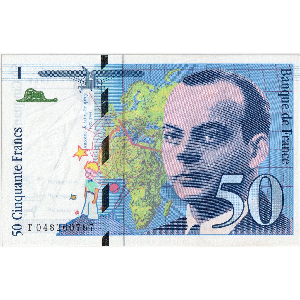 France, 50 Francs, St Exupéry, 1999, T048260767, UNC(65-70)