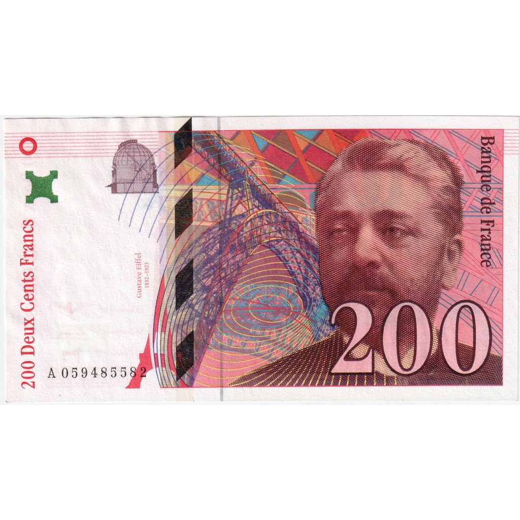 France, 200 Francs, Eiffel, Undated (1997), A059485582, UNC(63)