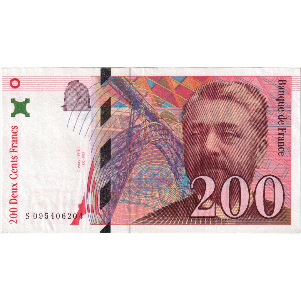 France, 200 Francs, Eiffel, Undated (1998), S095406204, UNC(63)