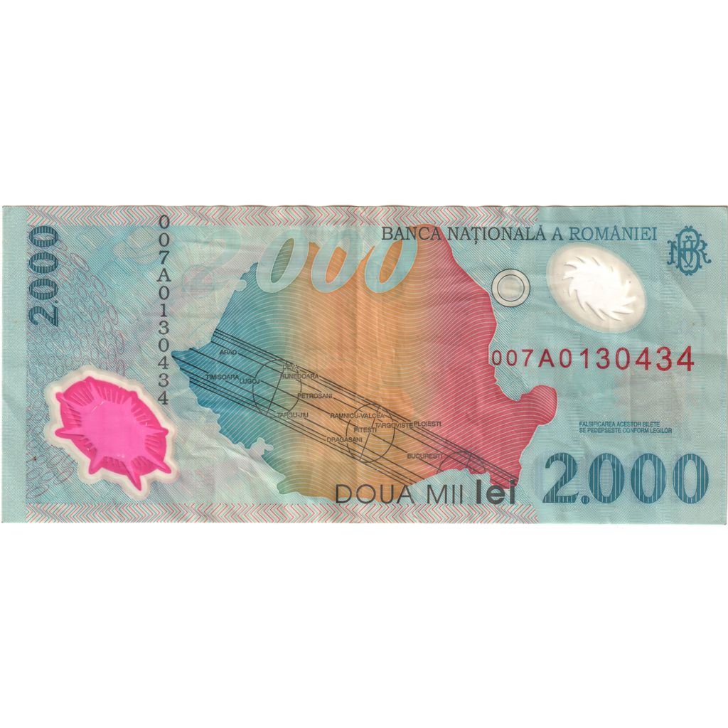 Romania, 2000 Lei, Undated (1999), BB