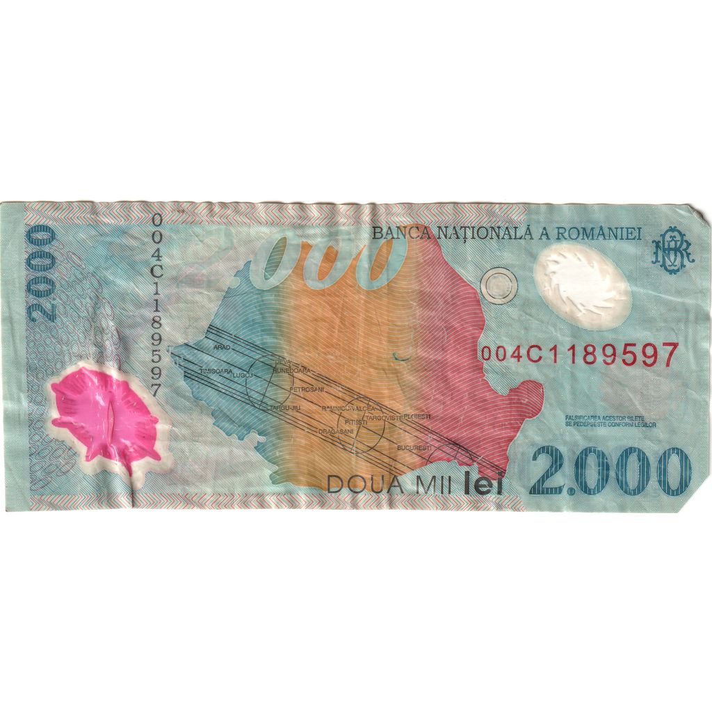 Romania, 2000 Lei, Undated (1999), MB