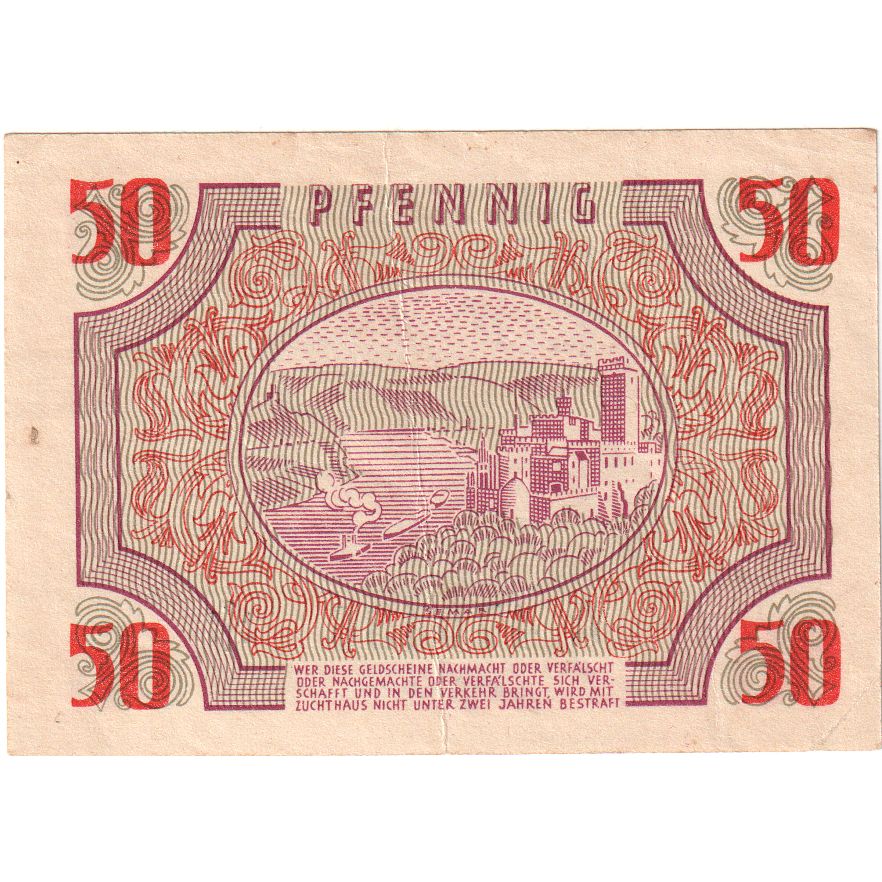 Deutschland, Coblenz, 50 Pfennig, 1947-10-15, VZ