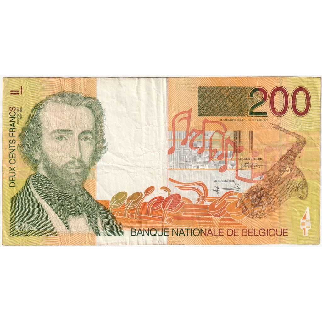 Bélgica, 200 Francs, MBC