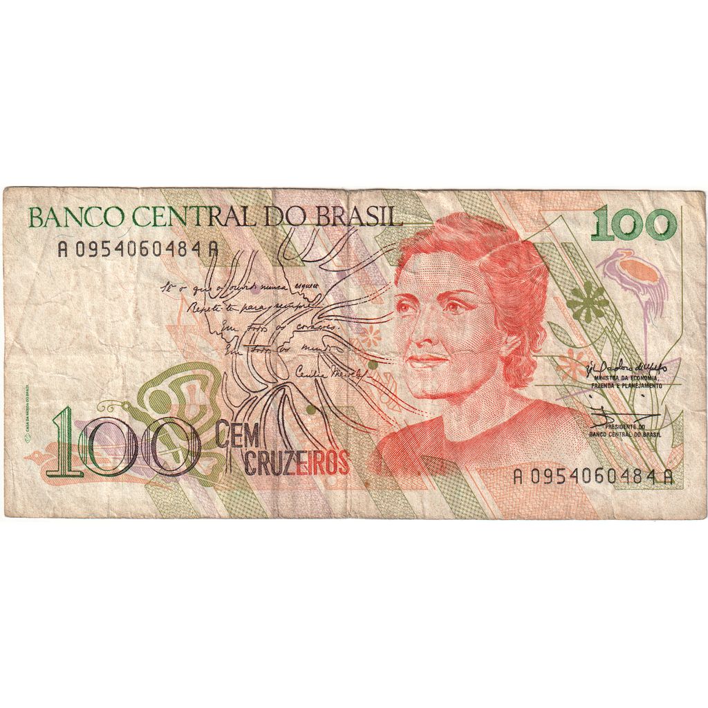 Brasile, 100 Cruzeiros, UNdated (1990), MB