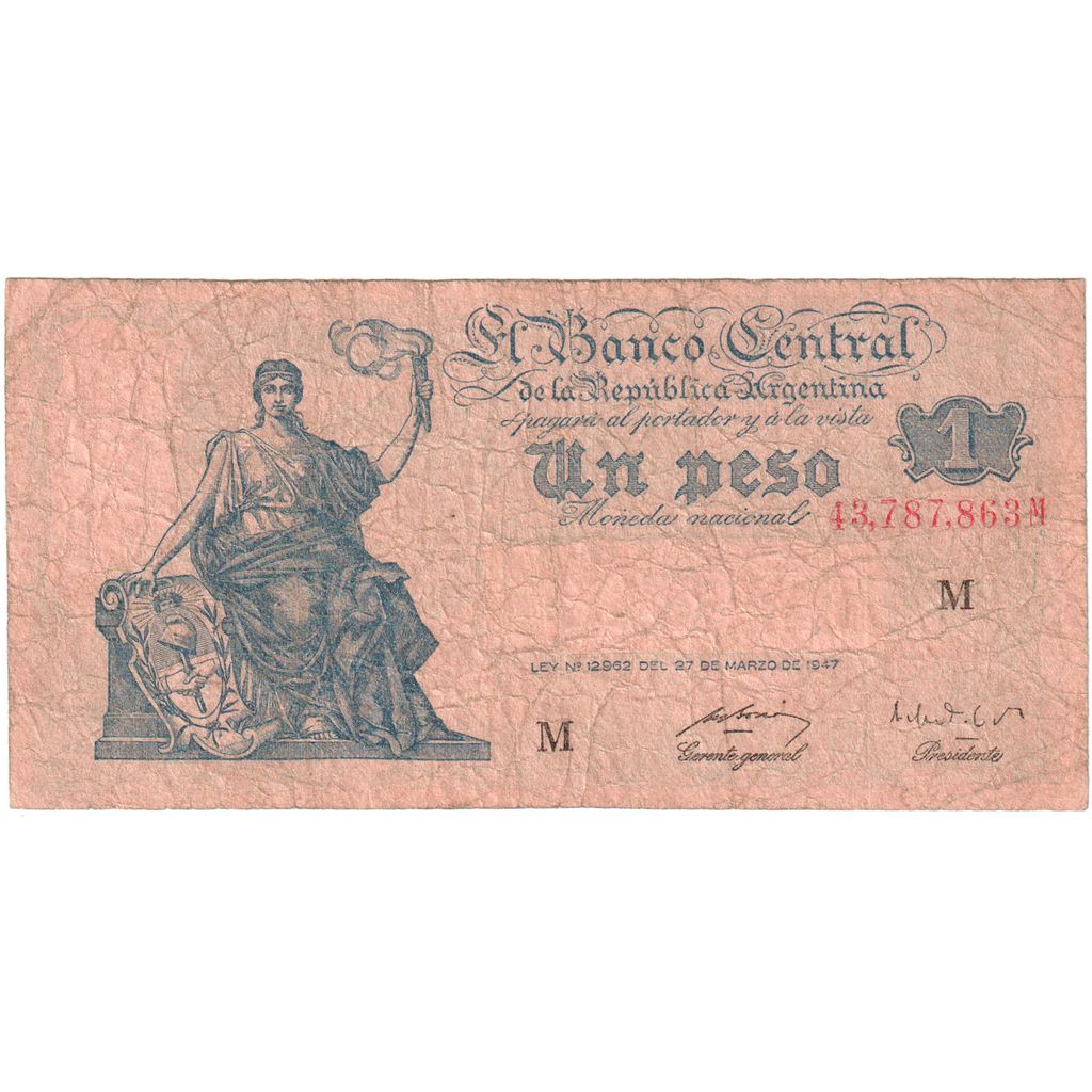 Argentinien, 1 Peso, 1947-03-27, S