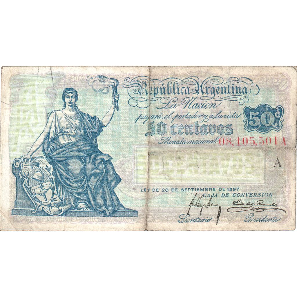 Argentinien, 50 Centavos, Undated (1918), S