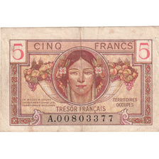 Francja, 5 Francs, 1947 French Treasury, Undated (1947), A.00803377, VF(30-35)