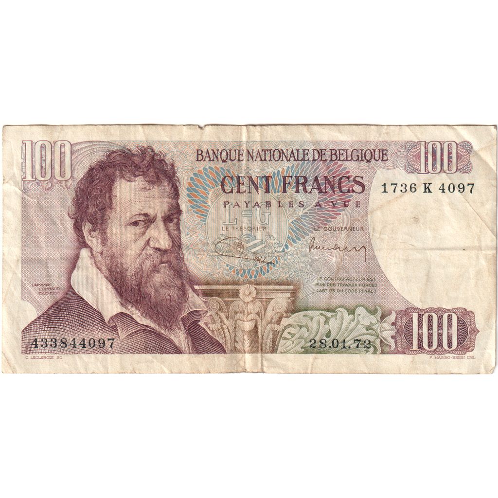 Belgien, 100 Francs, 1972-01-28, S