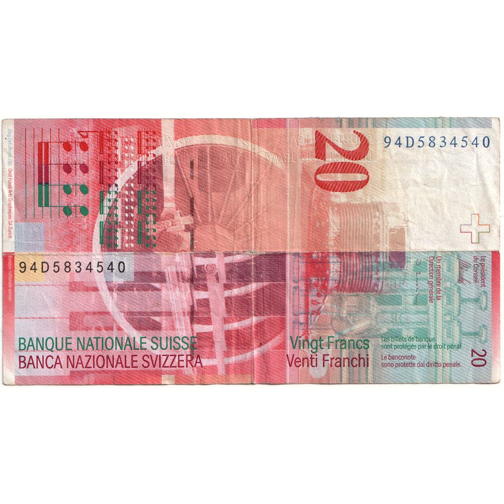 Suiza, 20 Francs, MBC