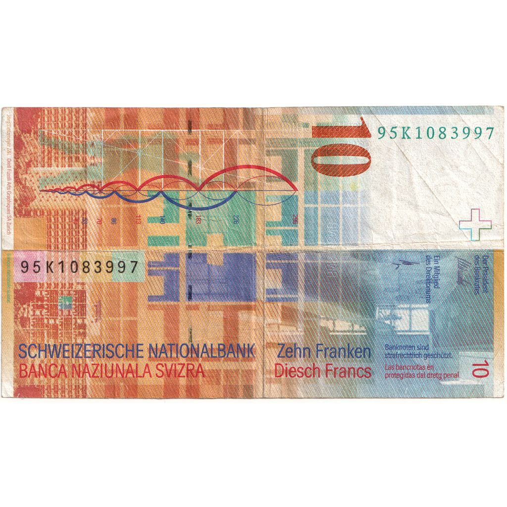 Suiza, 10 Francs, MBC