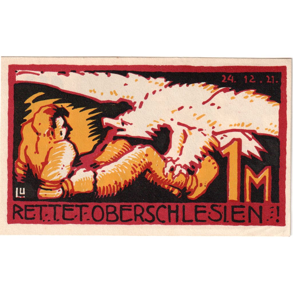 Germany, Schlesien, 1 Mark, 1921-12-24, UNC(65-70)