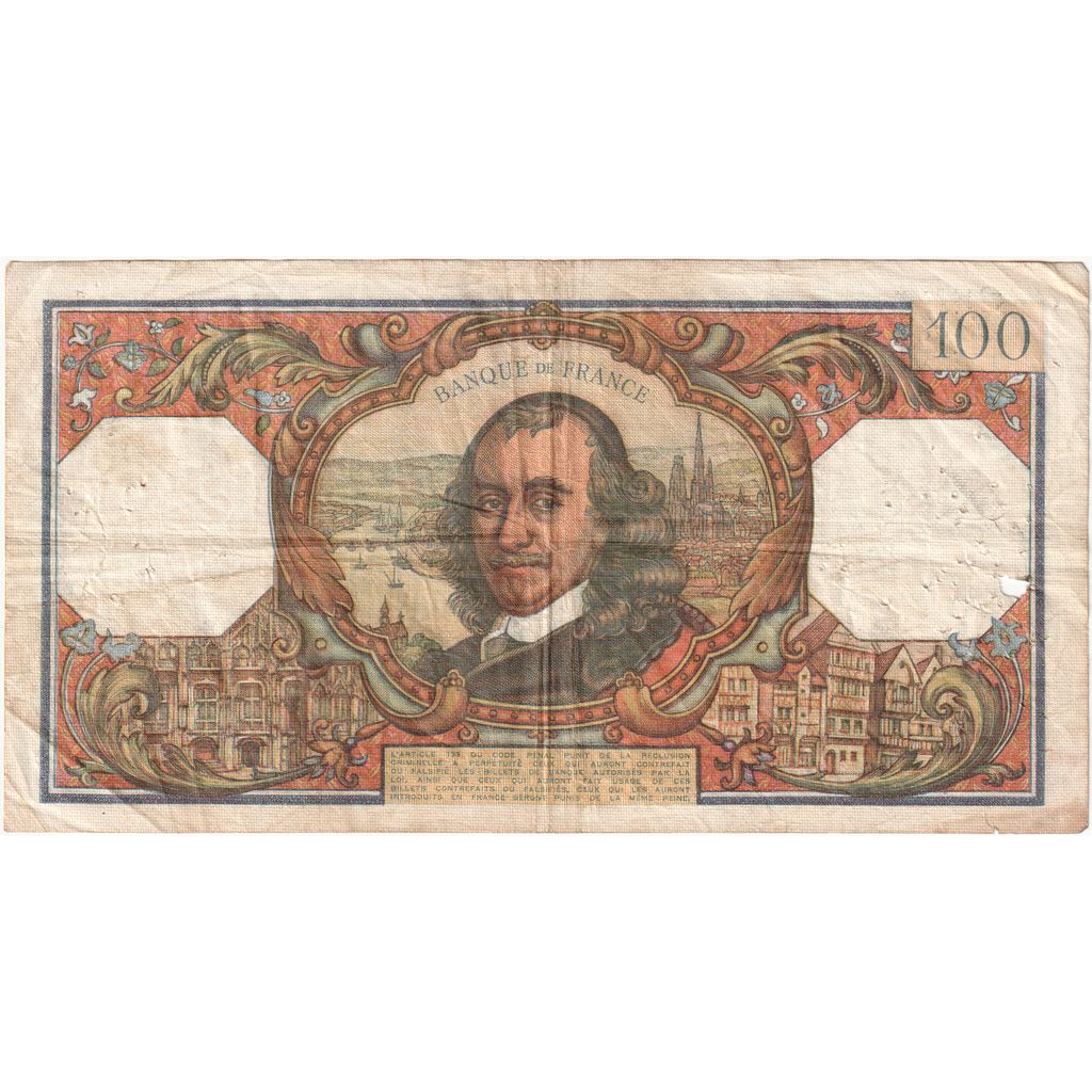 Francia, 100 Francs, Corneille, 1969-04-03, Y.393, MB