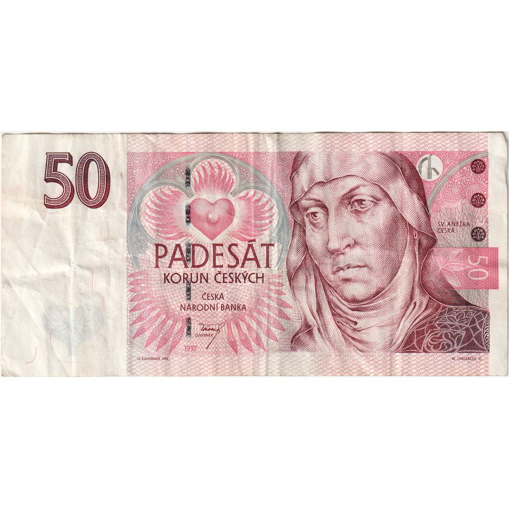 Czech Republic, 50 Korun, Undated (1997), EF(40-45)