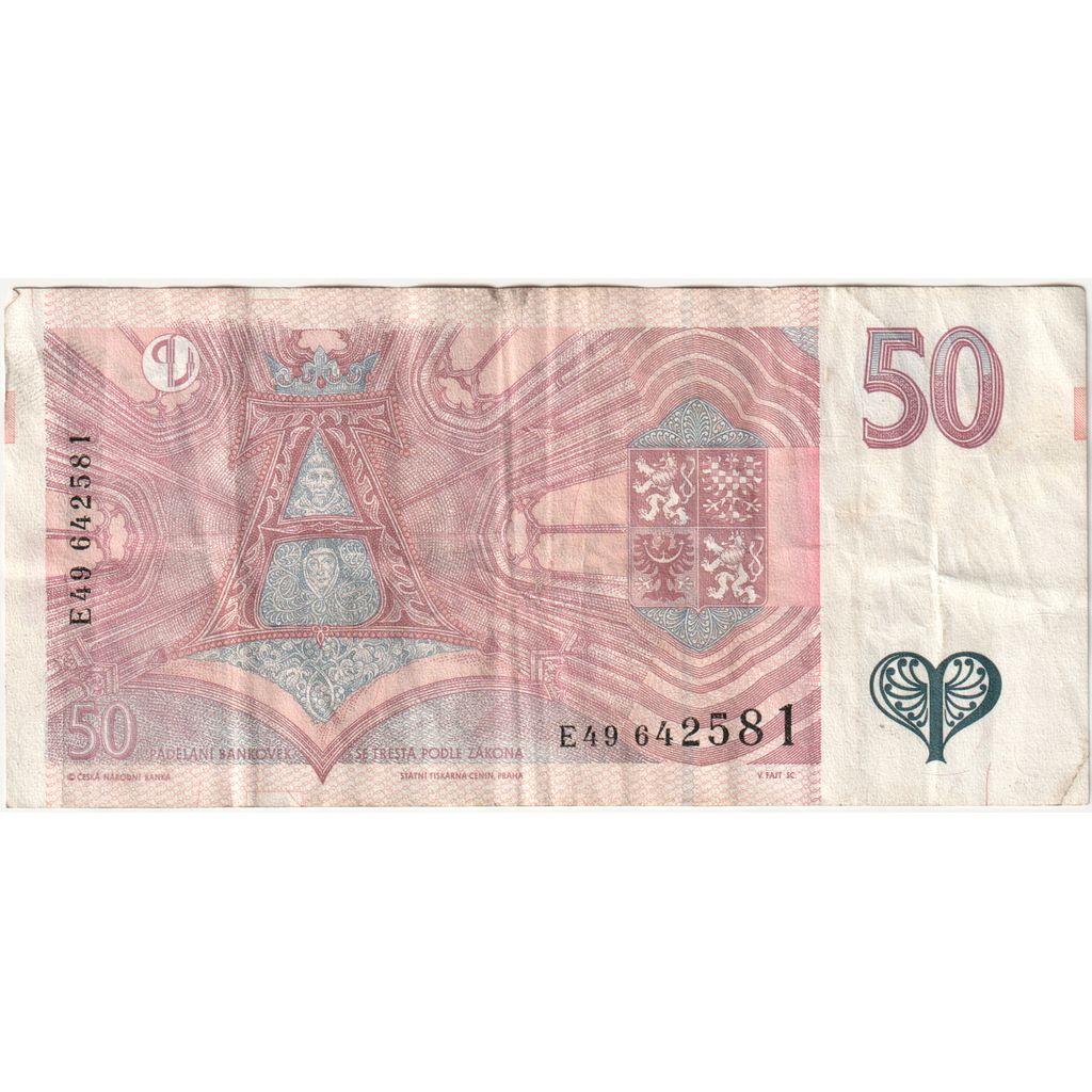 Czech Republic, 50 Korun, Undated (1997), EF(40-45)