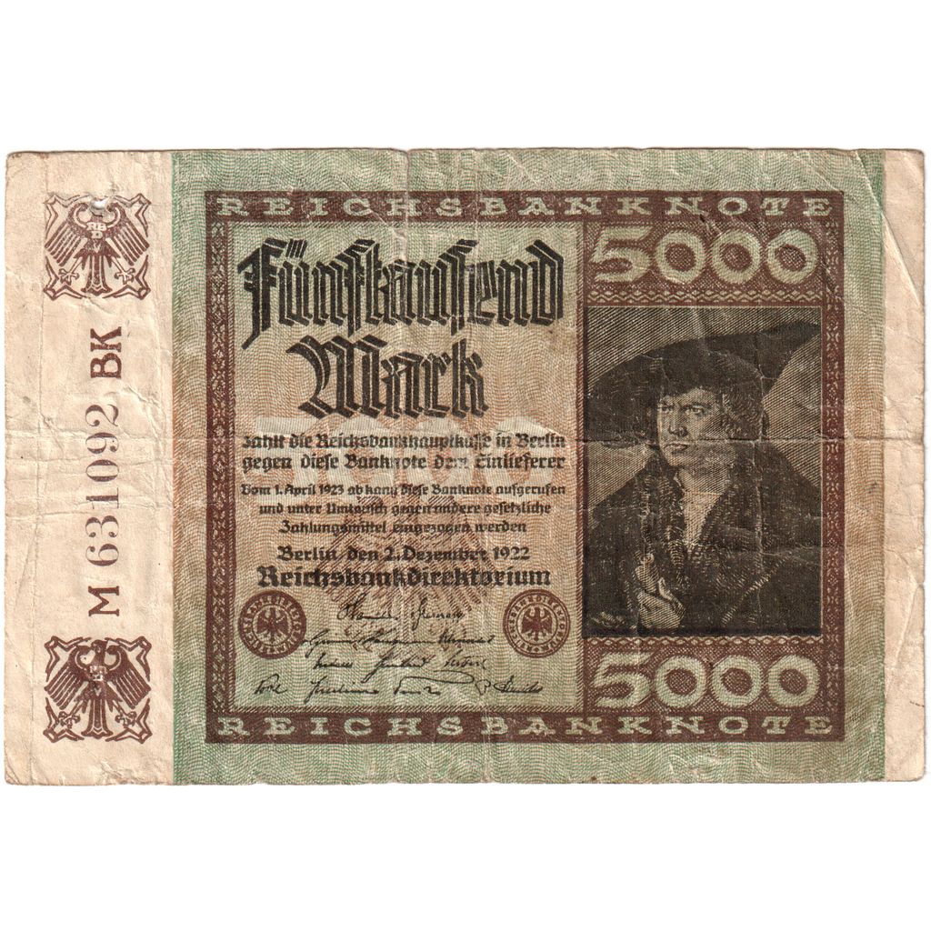 Deutschland, 5000 Mark, 1922-12-02, S