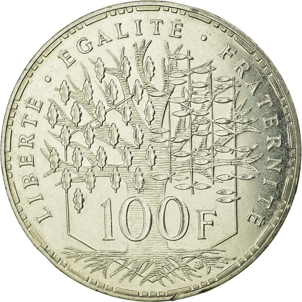 Munten, Frankrijk, Panthéon, 100 Francs, 1988, Paris, PR+, Zilver, Gadoury:898