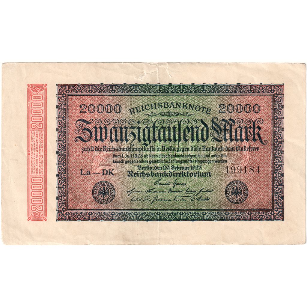 Deutschland, 20,000 Mark, 1923-02-20, SS